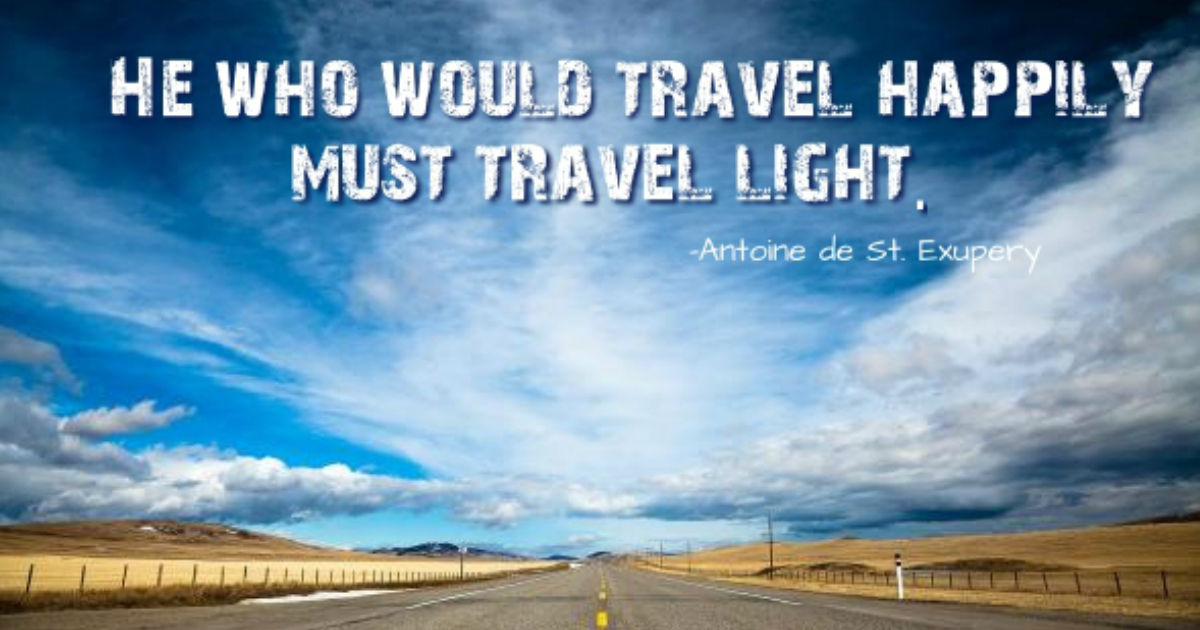 Travel light quote